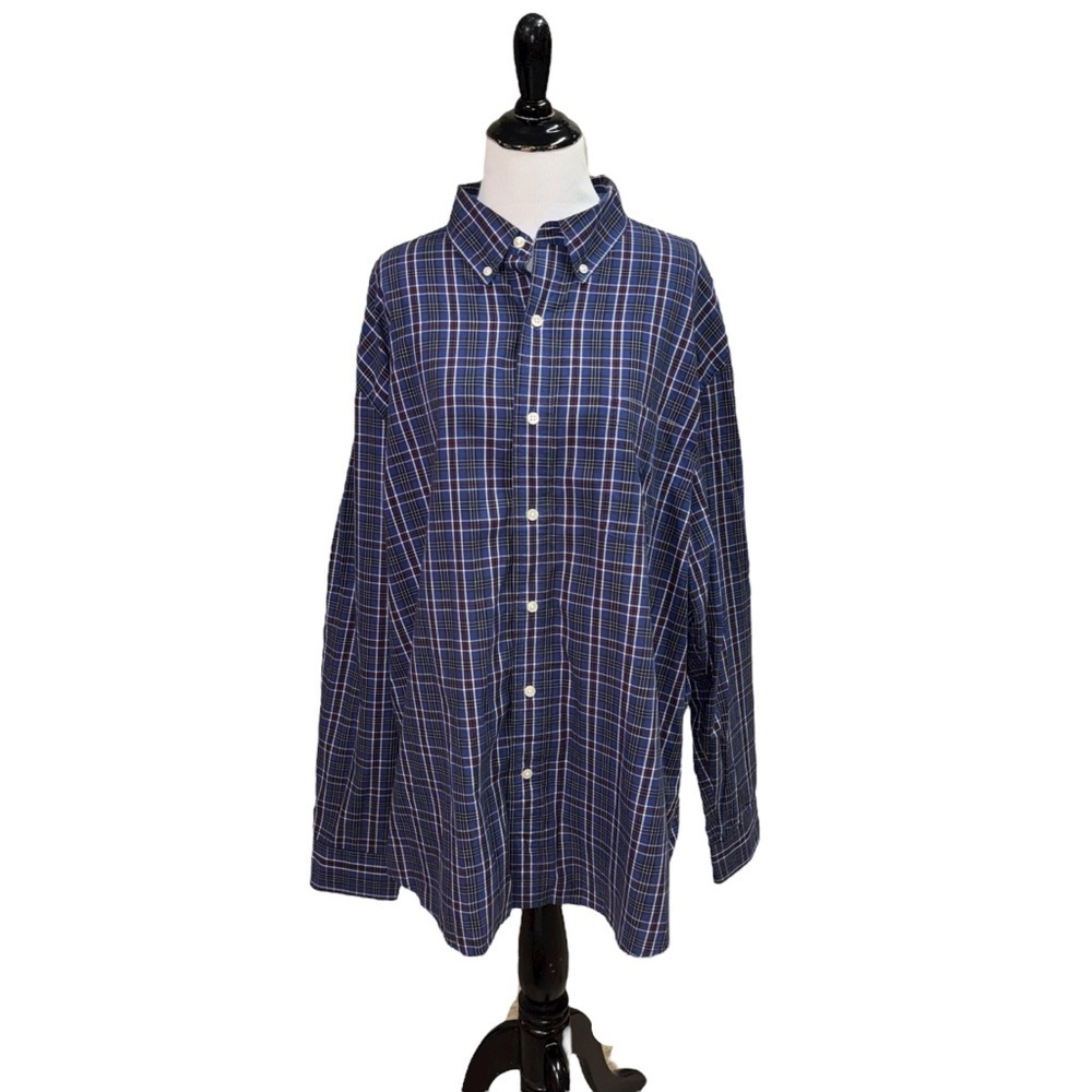 Chaps Men’s Size XXL Casual Button Down  Shirt Long Sleeve Plaid  Cotton